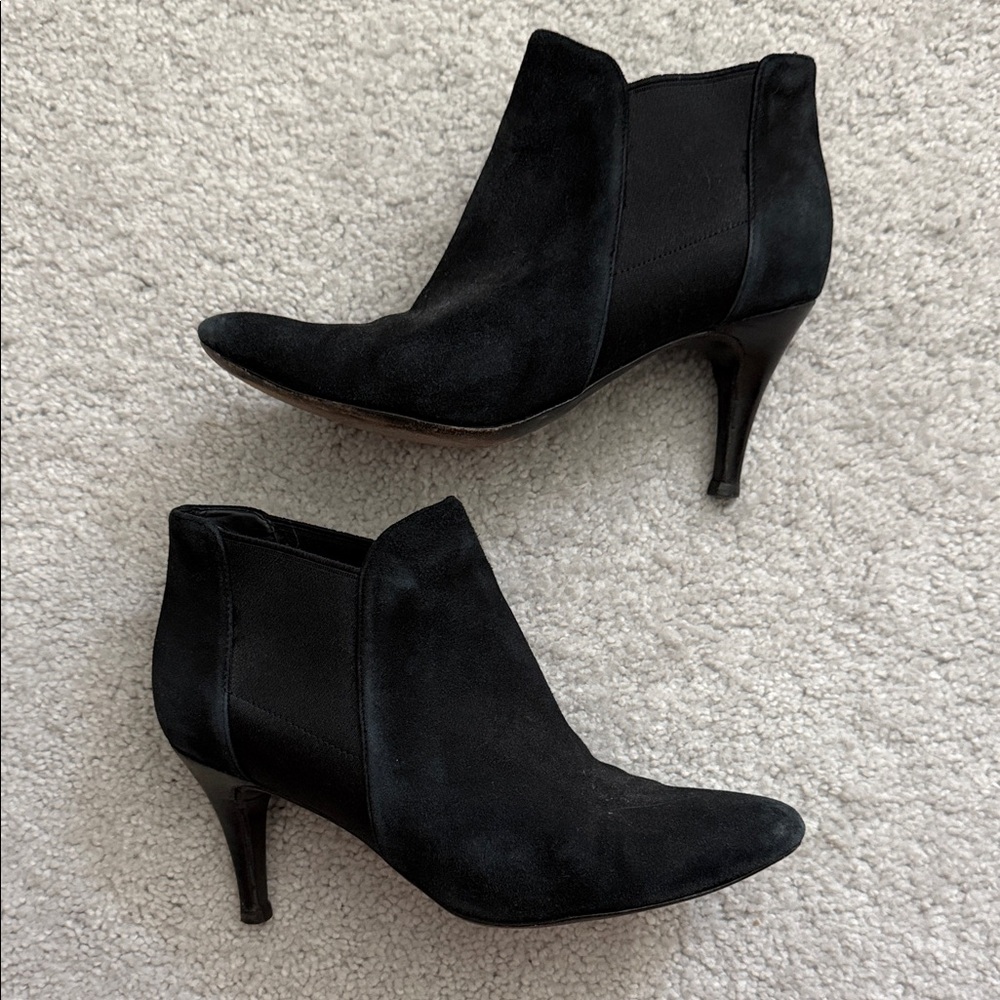 Elegant Black Women's Suede Ankle Boots